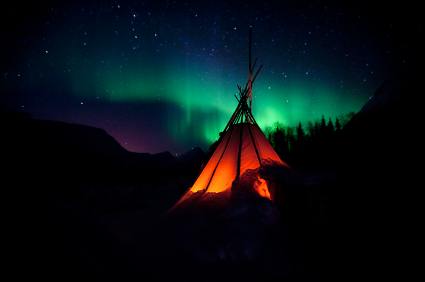 tent-like faith, aurora borealis